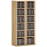 Armoire de rangement cd - dvd - homcom - 6 + 6 compartiments - capacit� max. 204 cd - 21 x 225 x 885 ...