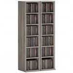 Armoire de rangement cd - dvd - homcom - 6 + 6 compartiments - capacit� max. 204 cd - 21 x 225 x 885 ...