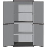 Armoire de rangement haute en rsine tood - 3 tablettes - gris