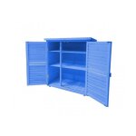 Armoire de rangement lasurée bleue 0. 40 m2 toit mono - pente 3 étages box0905 habrita foresta Armoire de rangement lasurée bleue 0. 40 m2 toit mono - pente 3 étages box0905 habrita foresta