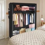 Armoire de rangement penderie - kedia - noir - mtal - 2 portes - 108 * 45 * 170cm