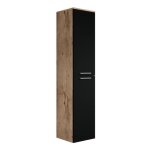 Armoire de rangement de venus hauteur 160cm chene chataignier noir - meuble de rangement haut placard ... Armoire de rangement de venus hauteur 160cm chene chataignier noir - meuble de rangement haut placard ...