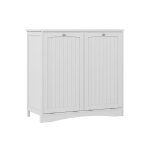 Armoire de salle de bain bianco 83x80cm avec 2 paniers � linge blanc vicco 57363