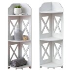 Armoire de salle de bain blanche quiienclee 79 * 18 * 18cm meuble dangle � 3 niveaux pvcpour la cuisine ...