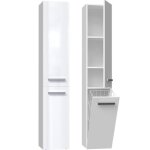 Armoire de salle de bain - nel iv - blanc brillant - colonne - design contemporain