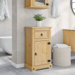 Armoire de salle de bain - armoire de sol - meuble de rangement et d�tag�re corona 45x33x80 cm bois de ...