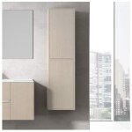 Armoire suspendue - meuble de salle de bain - 3 portes - beige - installation  suspendre - montage facile ...