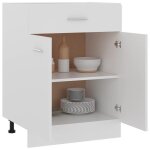 Magnifique armoire � tiroirs 1 pcs - caisson / meuble bas de cuisine - lyon blanc 60x46x815cm bois ding�nierie ...
