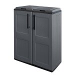 Poubelles de tri selectif 2 sacs meuble mi - hauteur dim 68 x 37 x 84cm 2 anneaux de support de sac 2 ... Poubelles de tri selectif 2 sacs meuble mi - hauteur dim 68 x 37 x 84cm 2 anneaux de support de sac 2 ...