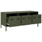 Neuf armoire tv - vert - meuble tv - table tv - vert olive 1015x39x435 cm - acier lamin� � froid tt4929 ...
