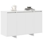 Armoire vaisselier durable - blanc - buffet de cuisine - avec rangement - blanc 120x41x75cm - bois ding�nierie ...