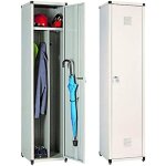 Armoire vestiaire en m�tal - bizzotto - brico 7 - verni - 1 porte - adulte - meuble de chambre