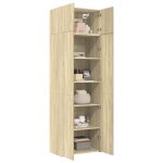 Armoire � vitrine / meuble grand espace mvs - multi - rangement - armoire de rangement ch�ne sonoma 70x425x225 ...