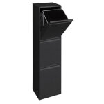 Arregui basic cr306 - b poubelle de recyclage en acier poubelle de tri slectif 3 seaux 3 x 17 l (51 ...
