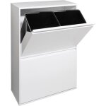 Arregui basic cr601 - b poubelle de recyclage en acier poubelle de tri s�lectif 4 seaux 4 x 17l (68l) ...