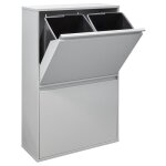 Arregui basic cr602 - b poubelle de recyclage en acier poubelle de tri s�lectif 4 seaux 4 x 17l (68l) ...