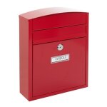 Bo�te aux lettres - arregui - e5736 - acier - murale - anti - pluie - rouge
