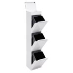 Arregui top cr321 - b poubelle de recyclage poubelle de tri s�lectif 3 seaux plateau sup�rieur multifonction ...