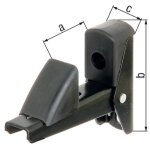 Arrt auto. - alu - noir - largeur 25 mm - hauteur 75 mm - cartement 15 - 50 mm