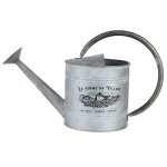 Arrosoir en m�tal effet zinc esprit cottage d�coratif