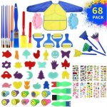 Set de peinture pour enfant - art diy - brosse �ponge - lavable - polyester hydrofuge - mixte