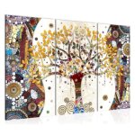 Art klimt larbre de vie peinture tableau salon xxl color abstrait arbre 60x90cmx3 parties decoration ...