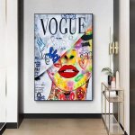 Art love vogue femme toile peinture mordern street art affiches et gravures mur art photos pour salon ...