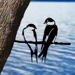Art mural en mtalsilhouette doiseau en mtaldcoration muraleoiseau art dcor mr pour intrieur extrieurs ...