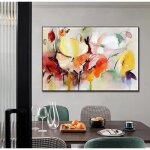 Art mural moderne fleurs photo aquarelle fleurs peinture impression sur toile affiche murale dcor 50x70 ...
