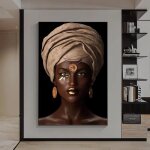 Art myst�rieux africain noir femme mod�le toile peinture mur art affiche pour salon maison chambre d�cor ...