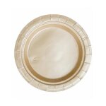 Art de la table - 20 petites assiettes en carton dor mat 18 cm