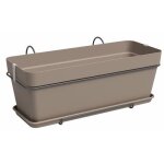 Artevasi kit jardini�re - capri - plastique - taupe - rectangulaire - l502 x p285 x h207cm