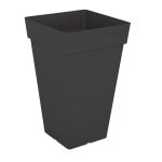 Artevasi pot de fleurs capri carr� haut - 65 cm - gris anthracite