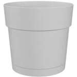 Artevasi pot de fleurs rond capri large - plastique - rservoir deau - diamtre 30 cm - blanc - l 295 ...
