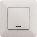 Bouton poussoir � voyant 10a - blanc - artezo - zenitech