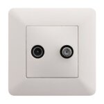 Prise tv 952mm + satellite - blanc - artezo - zenitech