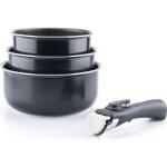 Arthur martin am120b set de 3 casseroles 16 - 18 - 20 cm + 1 poigne - tous feux dont induction