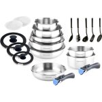Arthur martin ambi20s - batterie de cuisine 20 pices - tous feux dont induction - inox
