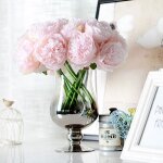 Artificielle pivoine plante bouquet de fleur soie pr décor salon jardin mariage rose clair 5 pcs Artificielle pivoine plante bouquet de fleur soie pr décor salon jardin mariage rose clair 5 pcs