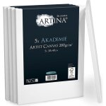Artina akademie ? lot de 5 ch�ssis bois toile peinture 30x40 cm ? 2 fois peinte au pr�alable ? 100% de ...