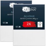Artina akademie ? lot de 2 ch�ssis bois toile peinture 40x50 cm ? 2 fois peinte au pr�alable ? 100% de ...