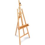 Artina barcelona chevalet grand en bois de htre - chevalet pour peinture sur toiles maximum 120 cm avec ...