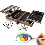 Artina coffret de peinture bois bologna - set de peinture - 127 pi�ces - pastels � lhuile crayon de couleur ...