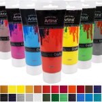 Artina crylic lot de 24 tubes peinture acrylique pour artistes - fortement pigment�es - 120 ml