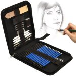 Artina set de dessin bari de 33 pieces : crayons  papier graphite et de couleurs avec plein daccessoires ...