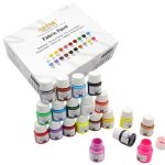 Artme peintures pour textiles / tissu peinture teinture ensemble 20 couleurs 20ml x 20