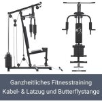 Artsport station de musculation profigym 2000 avec barre de traction latissimus et butterfly poulie et ...
