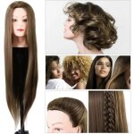 As411 24 pouce pro tte  coiffer long naturel cheveux brun coiffure mannequin tte dapprentissage tte ...
