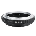 Adaptateur dobjectif - ashata - fd - eos ef - aluminium - compatible canon fd - monture eos ef