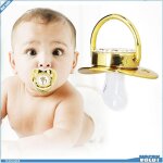 Ashata sucette lettre sucette b�b� portable exquise couronne dor�e lettre sucette avec pince � cha�ne ...